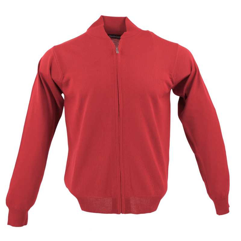 gilet homme rouge laine Monte Carlo