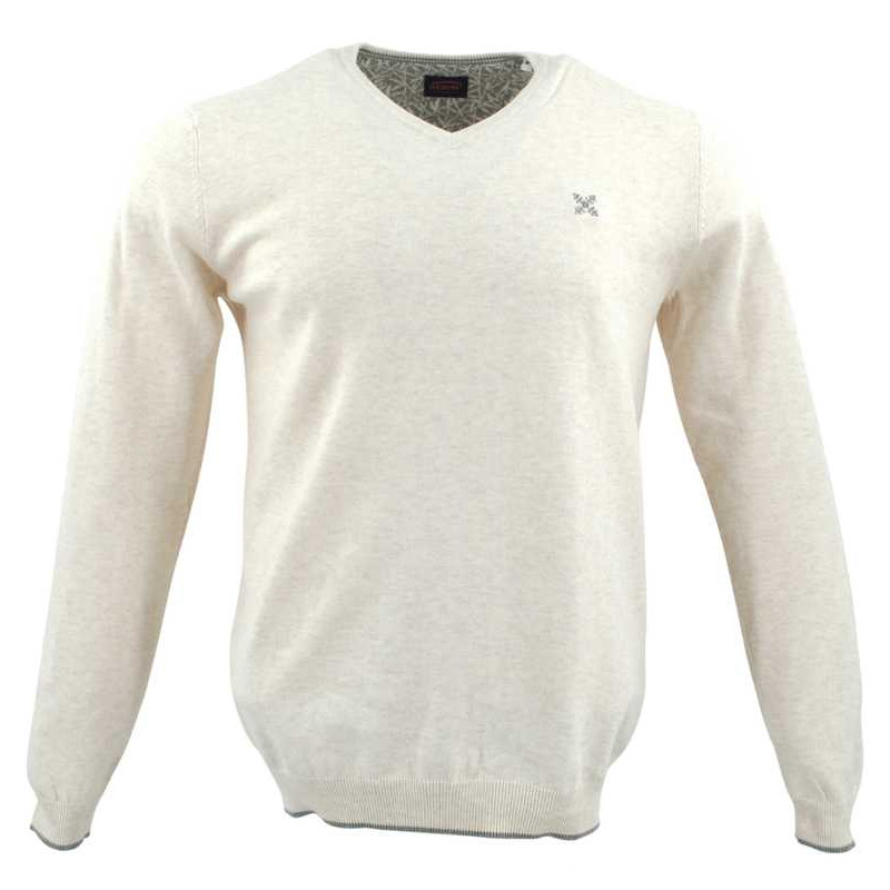 pull coton homme col V Oxbow