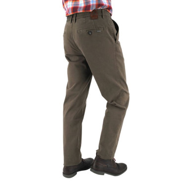 Pantalon chino beige léger & stretch d'été homme grande taille