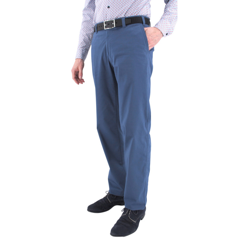 pantalon coton coupe large Mens Madrid bleu