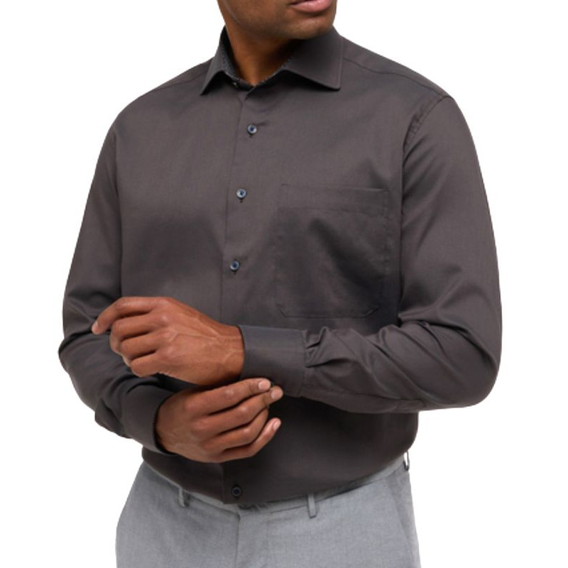 chemise grande taille homme grise Eterna