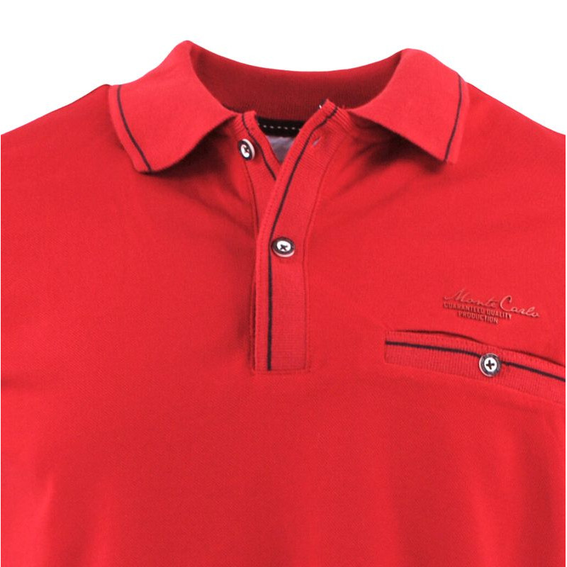 polo homme rouge Monte Carlo