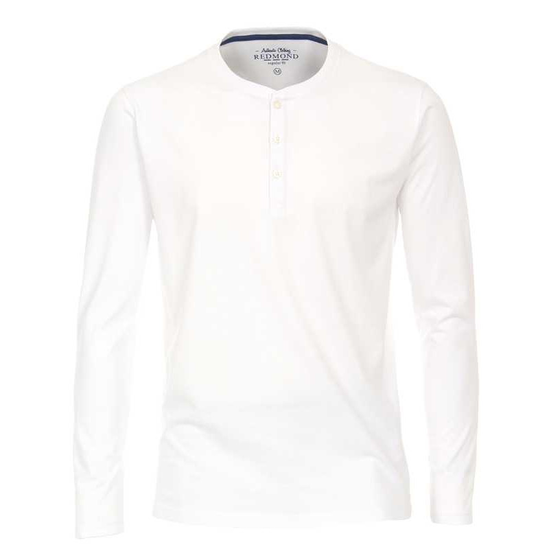 t-shirt blanc pour homme à manches longues Redmond