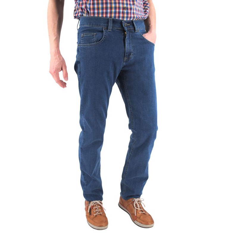 Pantalon Jean homme, 5 poches, Rivets, Renfort fessier