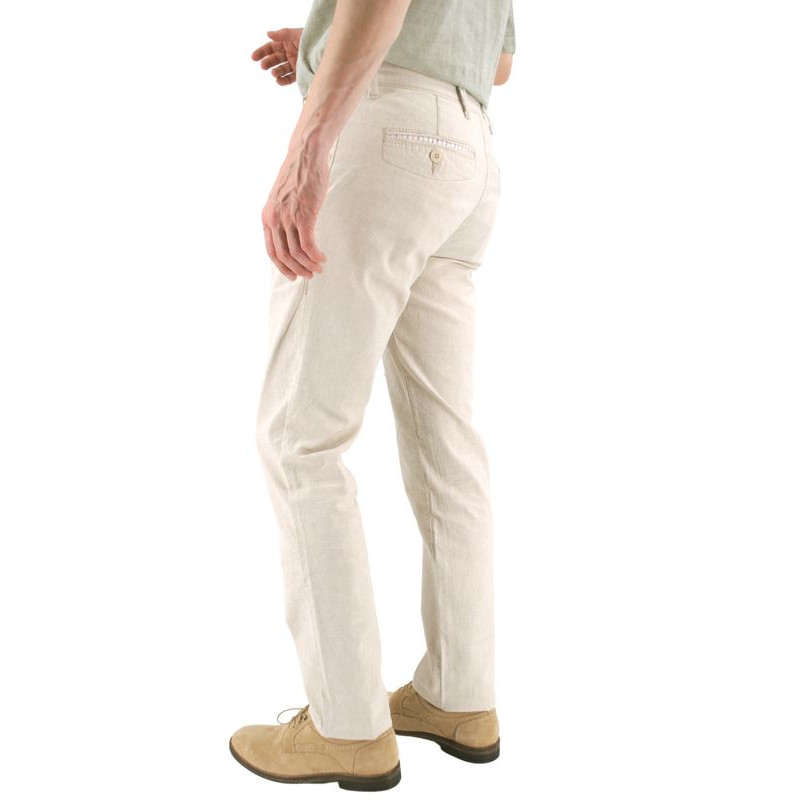 Pantalon coton lin beige PIONEER Robert 2200pi