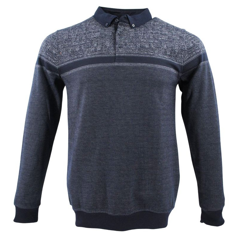 sweat homme col polo CAPTEN