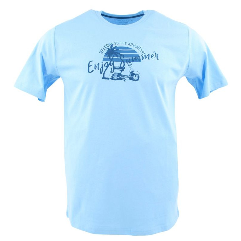 t-shirt Redmond bleu ciel imprimé