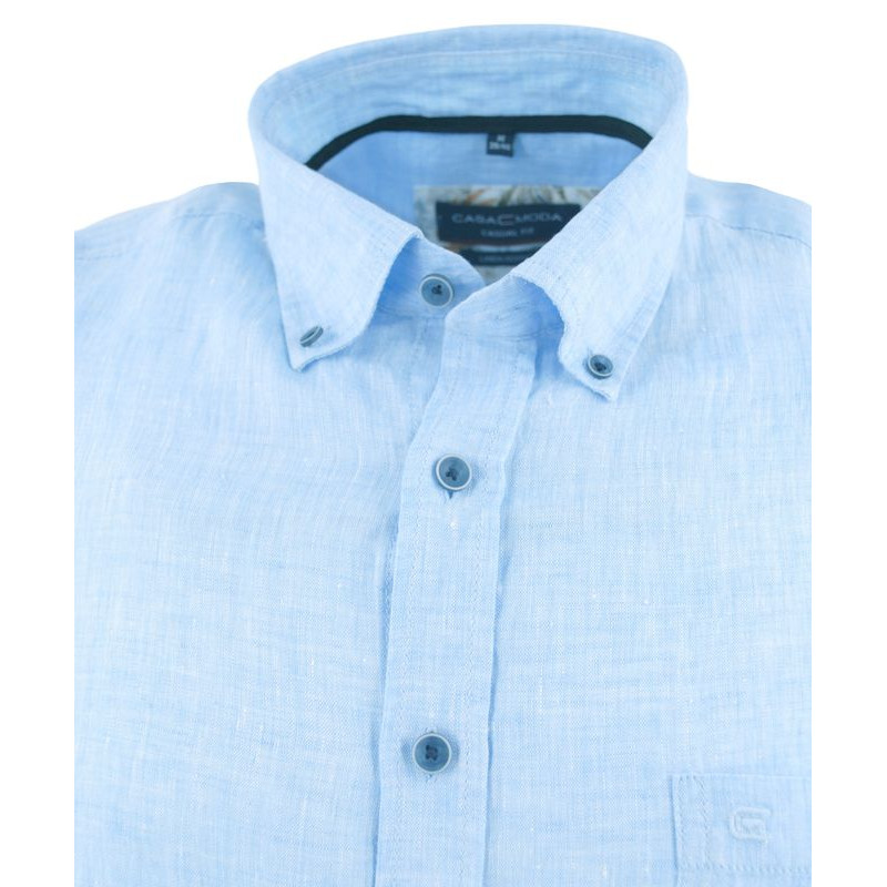 chemise homme bleu ciel en lin par CasaModa