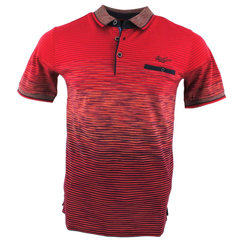 polo manches courtes homme Monte Carlo rouge