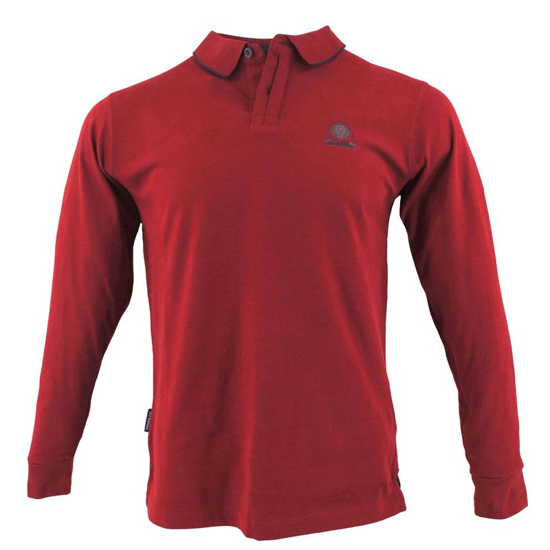 polo homme manches longues rouge Sea Barrier