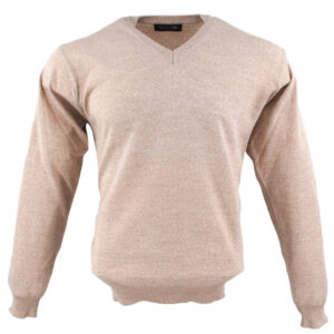 pull col V MONTE CARLO laine fine beige 4021mc