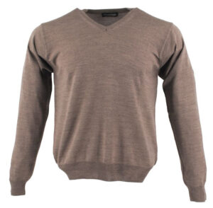 pull col V MONTE CARLO laine fine boue 4021mc