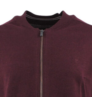 gilet coton léger CASA MODA prune col raccourci 4440ca