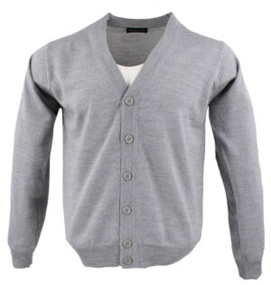 gilet boutonné MONTE CARLO laine fine gris 4028mc