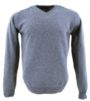 pull homme BEST GUEST col V 80% laine 702bg bleu gris