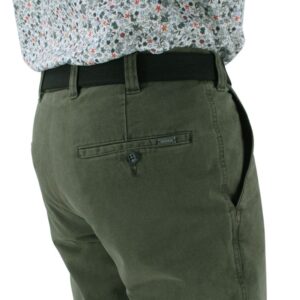 Pantalon peau de pêche MENS Madrid vert 2046Med