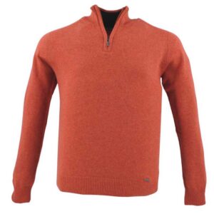 pull BEST GUEST zip col montant 80% laine 703bg écureuil