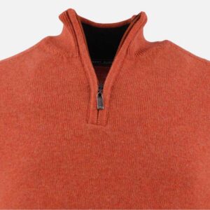 pull BEST GUEST zip col montant 80% laine 703bg écureuil
