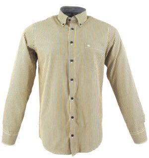 chemise CASA MODA Casual Fit rayures jaunes gris