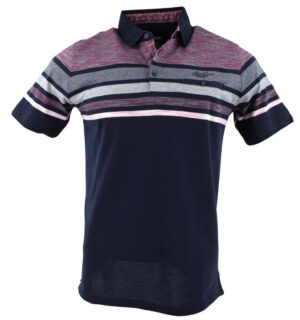 polo homme MONTE CARLO marine et bordeaux