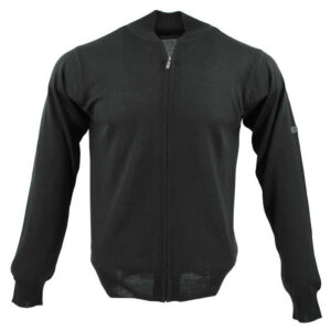 gilet zippé homme MONTE CARLO laine fine noir 4029mc