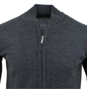 gilet zippé MONTE CARLO laine fine anthracite 4029mc