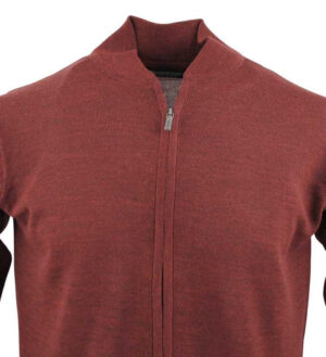 gilet zippé MONTE CARLO laine fine rouille 4029 mc