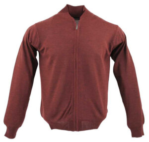 gilet zippé MONTE CARLO laine fine rouille 4029 mc