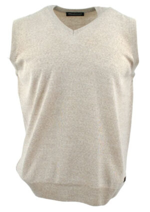 pull débardeur homme MONTE CARLO laine fine beige 4026mc