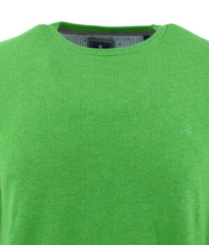 Pull homme ras du cou REDMOND 500rd en coton vert