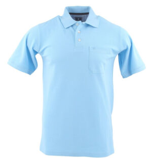 Polo casual REDMOND maille piquée bleu ciel 900rd