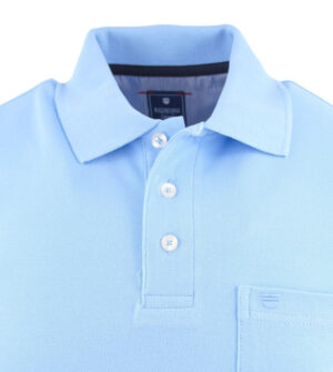 Polo casual REDMOND maille piquée bleu ciel 900rd