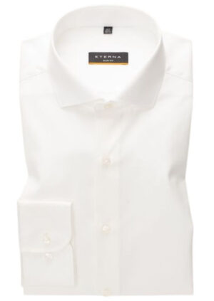 Chemise slim ETERNA écru opaque popeline 8817et