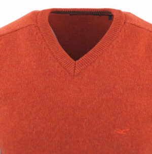 pull homme col V BEST GUEST 80% laine 702bg écureuil