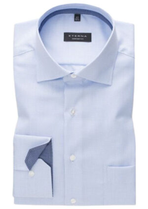 chemise coupe large ETERNA bleu 3116etc