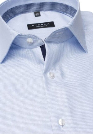 chemise coupe large ETERNA bleu 3116etc