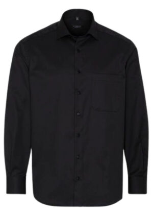 chemise coupe large ETERNA noir 8817etc