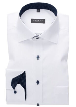 chemise coupe large ETERNA blanc 8100etc