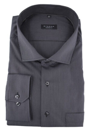 chemise grande taille Eterna Comfort Fit noir 3954etc