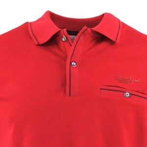 polo coton mercerisé uni MONTE CARLO rouge