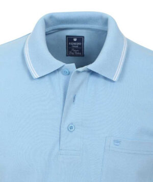 Polo bleu ciel liseré blanc REDMOND 231410900