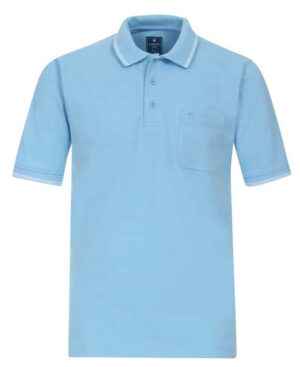 Polo bleu ciel liseré blanc REDMOND 231410900