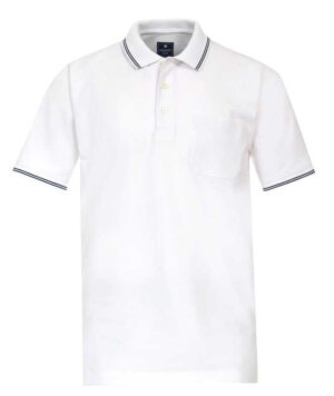 Polo blanc liseré bleu REDMOND 231410900