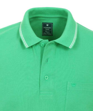 Polo vert liseré blanc REDMOND 231410900