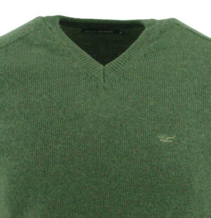 pull BEST GUEST col V 80% laine vert kaki 702bg