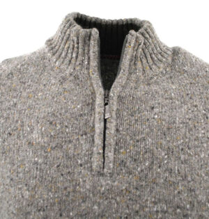 pull laine aspect tweed BEST GUEST col zip gris Bill-bg