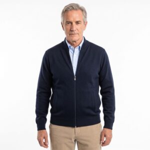 gilet laine zip marine BEST GUEST 6206C