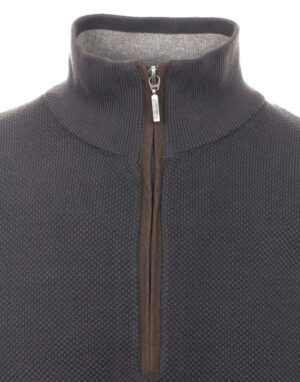 Pull coton col montant gris REDMOND 623rd