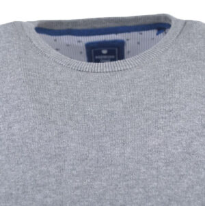 Pull homme gris en coton et ras du cou REDMOND 500rd