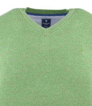 Pull vert gazon coton col V REDMOND 600rd